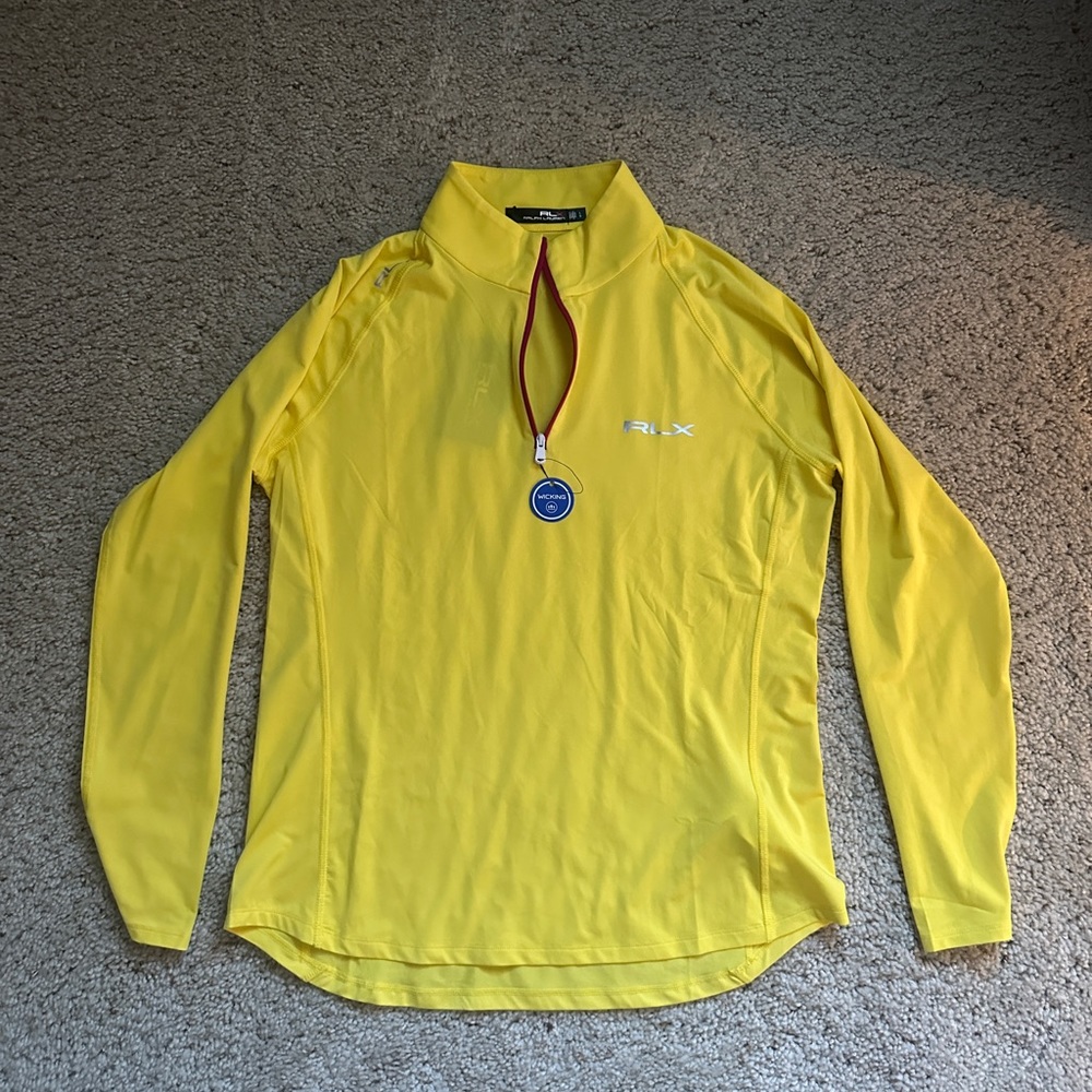 NWT RLX GOLF PERFORMANCE UV PROTECTION QUARTER-ZIP PULL OVER Sz Large (271)